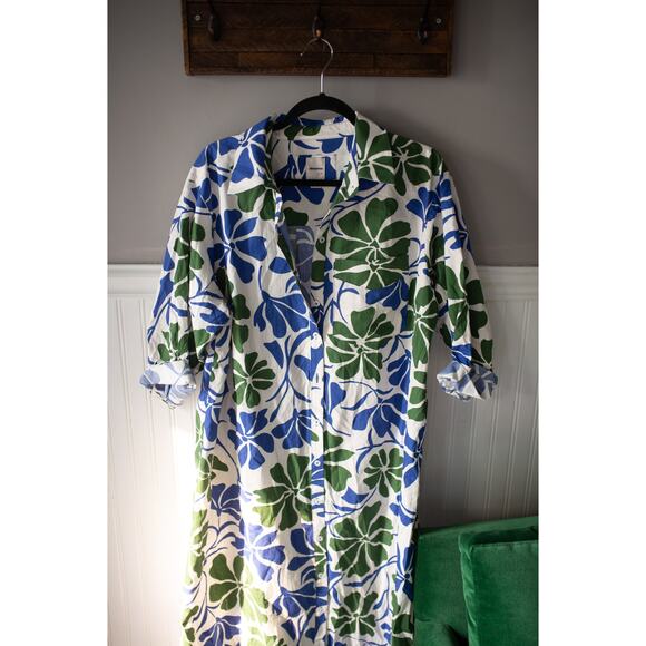 Anthropologie The Soren Long-Sleeve Shirt Dress by Maeve 1X NEW - Picture 2 of 4